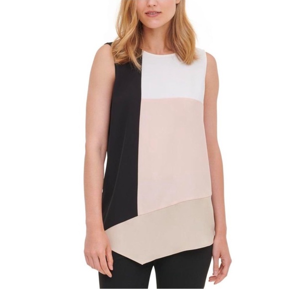 Calvin Klein Tops - 🆕 Calvin Klein CK Women's Sleeveless Colorblock Cami Camisole Blouse XL 16